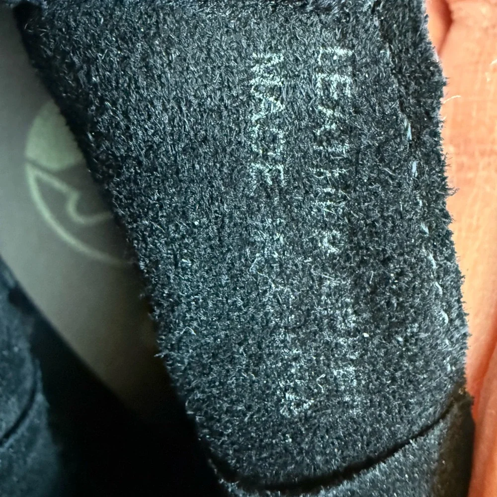 Flogg Leather Black Suede Platform Shoes with Fringe - Picture 7 of 7